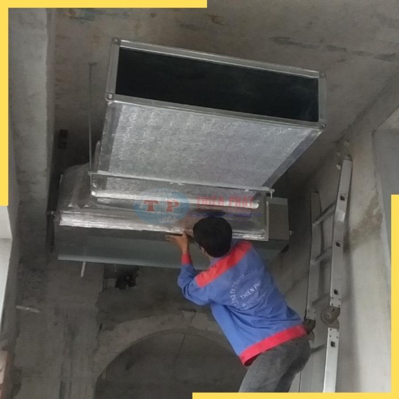 Ong noi gio duoc dam bao chac chan 800x800 - Lắp đặt máy lạnh VRV giấu trần nối ống gió tại Dinh thự Vân Trúc