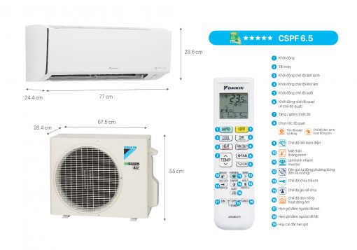 Điều Hòa Hai Chiều Daikin Inverter FTHF25XVMV – 1HP